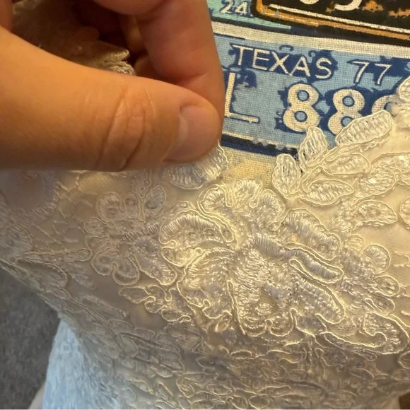 Essense of Australia Wedding Dress Sz 10 - Picture 8 of 13